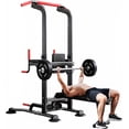 thumbnail image 1 of Pull Up Bar Dip Station, Power Tower with Backrest, Adjustable Height Pull Up Bar Stand, Multi-Function Home Gym Strength Training Fitness Equipment, 1 of 7