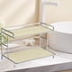 thumbnail image 5 of Organizador de escritorio de 2 niveles, pequeño estante de almacenamiento para baño, organizador de especias Blanco, 5 of 7