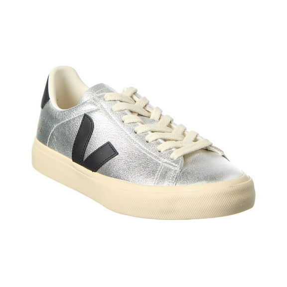VEJA Campo Leather Sneaker, 36, Silver