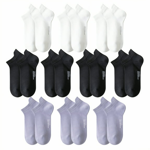 TELOLY 10Pairs Ankle Socks for Women,Womens No Show Socks Size 9-11,100%Cotton Gym Socks