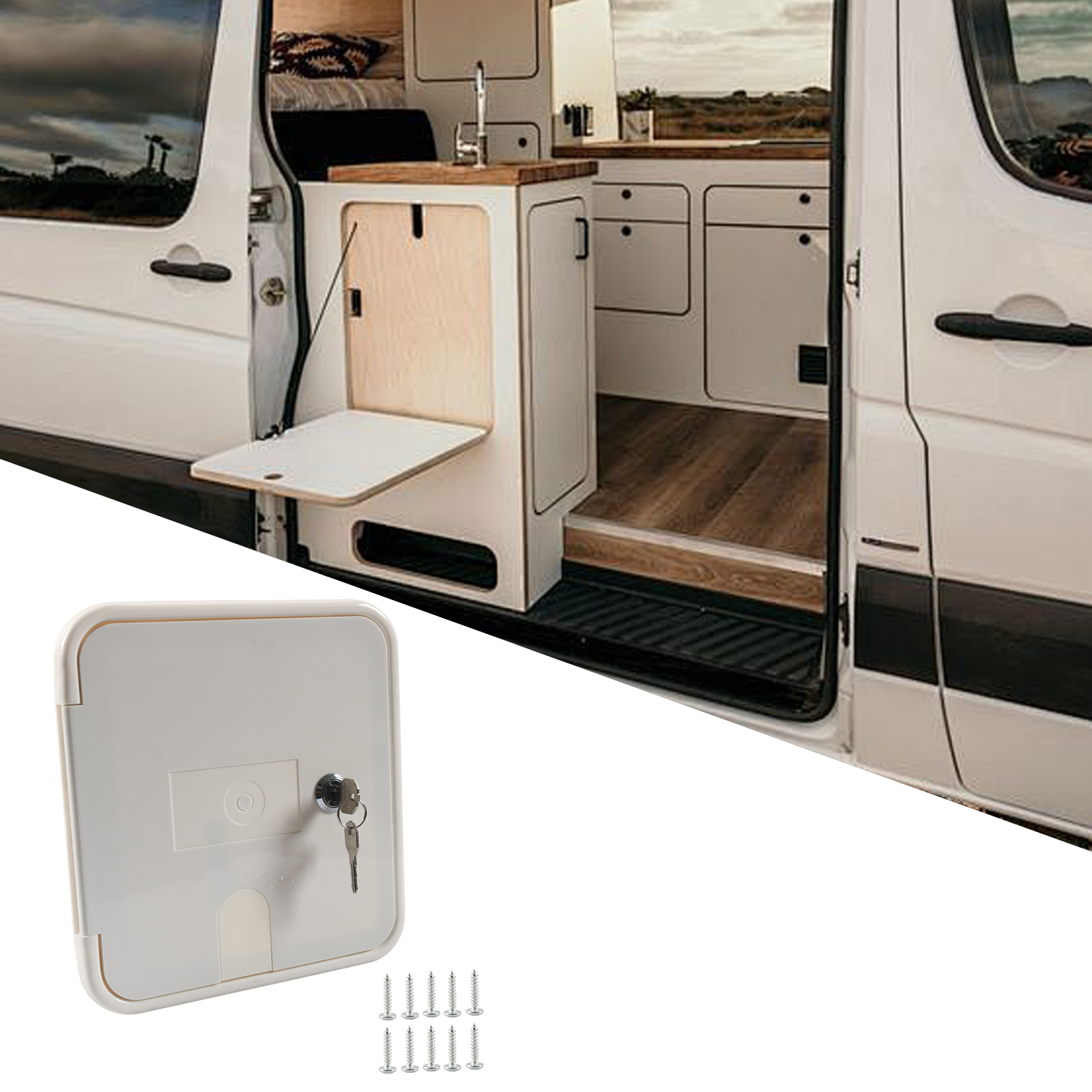 ABS Electrical with Locking Mechanism, Campers Power Cord Access Door