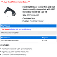 thumbnail image 2 of Front Right Upper Control Arm and Ball Joint Assembly - Compatible with 1997 Mercedes-Benz E420 4.2L V8, 2 of 2