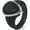 Black & Silver, variant on Silicone Wedding Ring for Women - Soft Rubber Wedding Band Replacement - Oversized Diamond Pear Metal Framed Collection