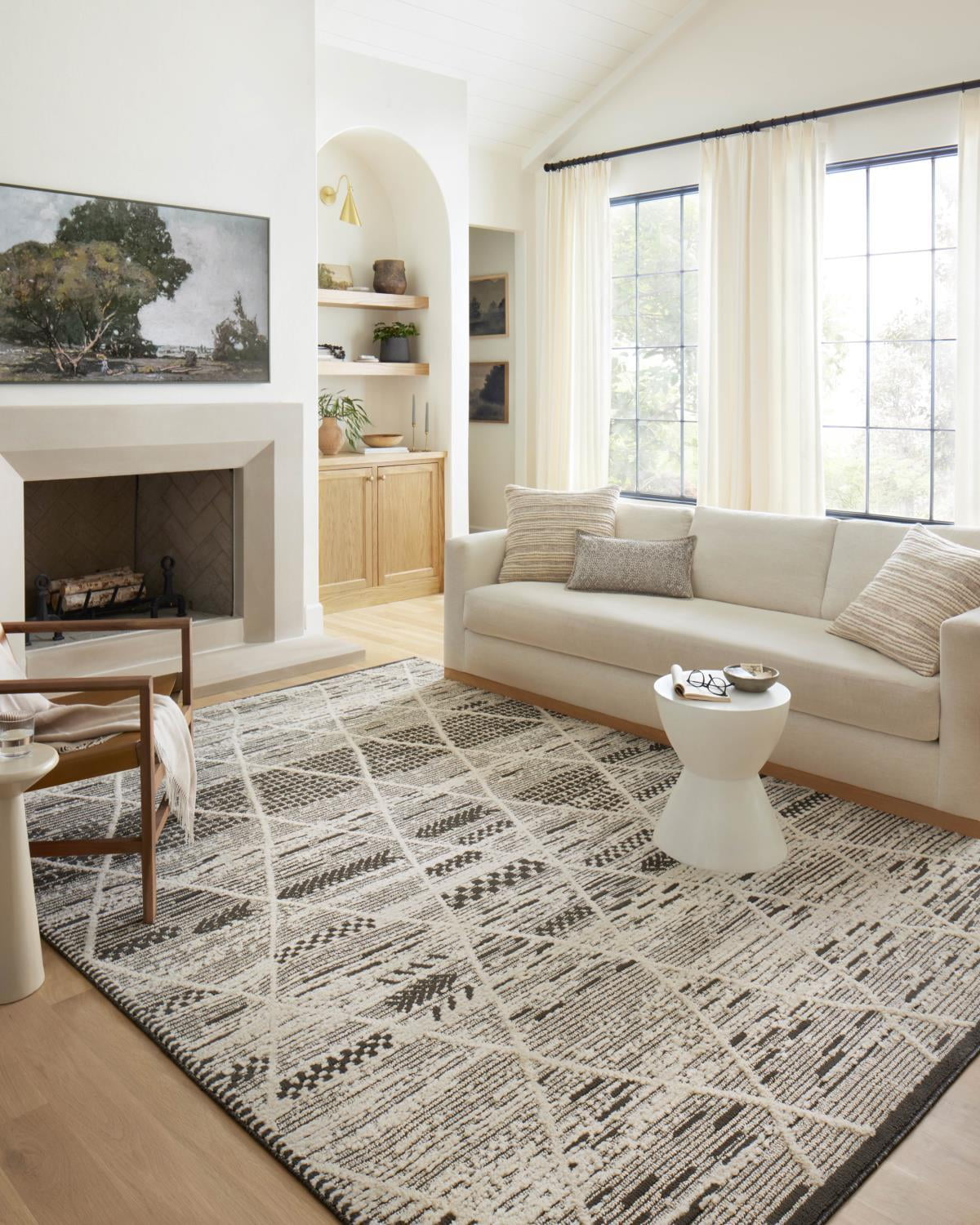 Loloi Fabian Charcoal / Ivory 2'-7" x 4' Area Rug