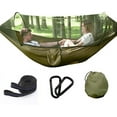 thumbnail image 1 of Double Camping Hammock Mosquito Net Tree Hammocks Tent Strong Tree Straps Hooks, 1 of 8