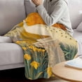 thumbnail image 3 of White Peacock Elegant Blanket Soft Cozy Warm Throw Blanket for Couch, Plush Fuzzy Flannel Fleece Blankets for Sofa, Vintage Garden Floral Botanical Bed Blankets Lightweight Gifts for Women, 40"x60", 3 of 9