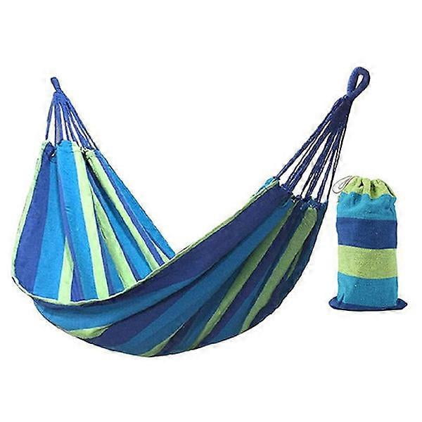 185X80 Cm 1 Person Hammock Outdoor Leisure Bed Travel Camping Hanging Swing Blue