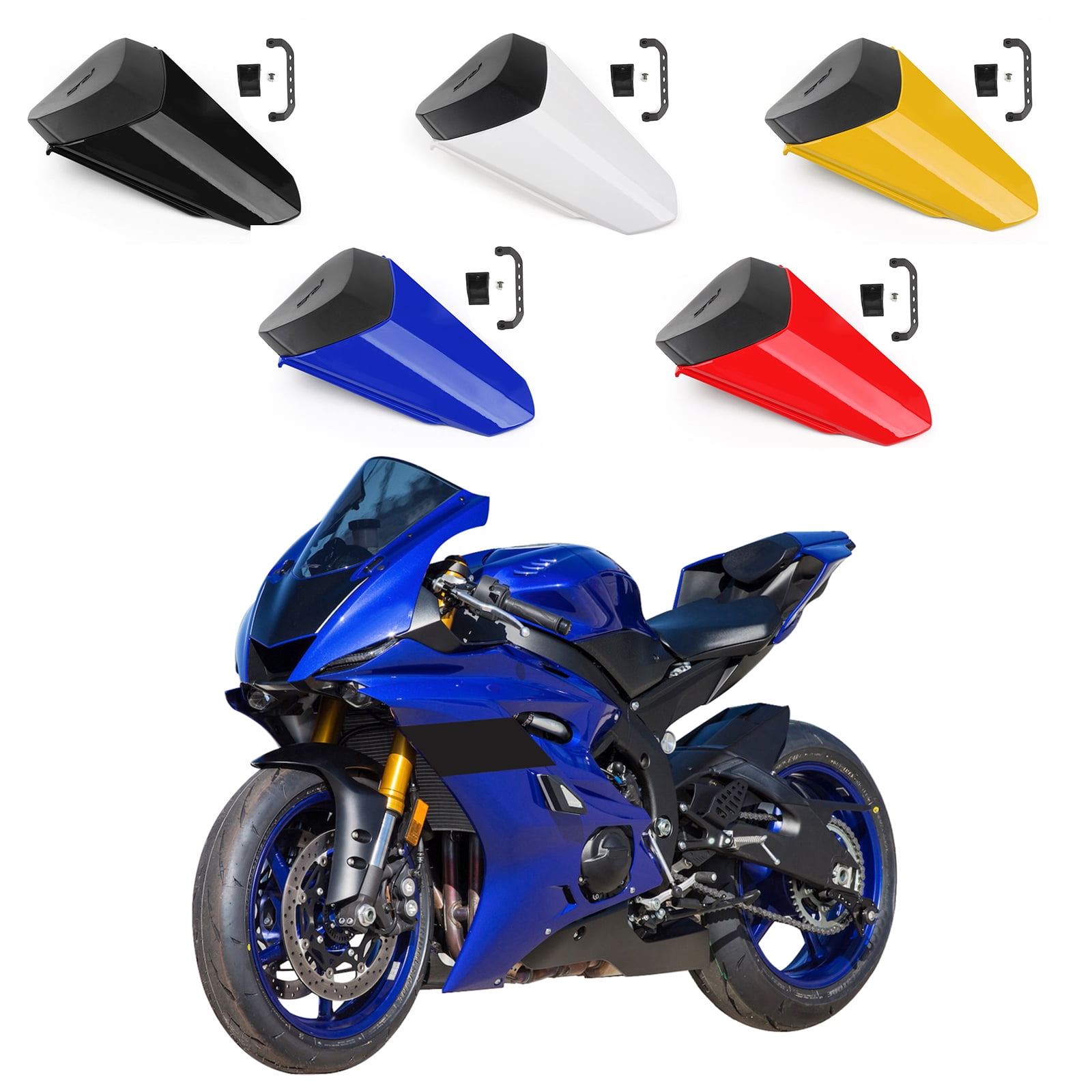 Motorcycle Plastic Rear Seat Cover Cowl Faring For Yamaha YZF R6 1998-2002