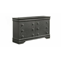 Blaze Modern Style 6-Drawer Dresser made with Wood in Gray