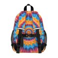 thumbnail image 3 of Red and Orange Tie Dye Pattern Backpack for School, Cute School Bag with Adjustable Shoulder Straps and Padded Back, 15"x11.42"x5.5", 3 of 5