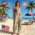 thumbnail image 6 of AJGRHE Jumpsuits for Women Wide Leg Jumpsuit Casual Loose Fit Overalls With Adjustable Straps For Summer Daily Wear Light Purple XXL, 6 of 9