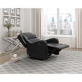 thumbnail image 3 of Pemberly Row Contemporary Faux Leather Manual Recliner Chair in Black, 3 of 9