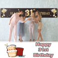 thumbnail image 5 of Pakboom Feliz 31 Cumpleaños Telón De Fondo Negro Foto Fondo Banner Saludos A 31 Años Decoraciones Fiesta Suministros, 5 of 5