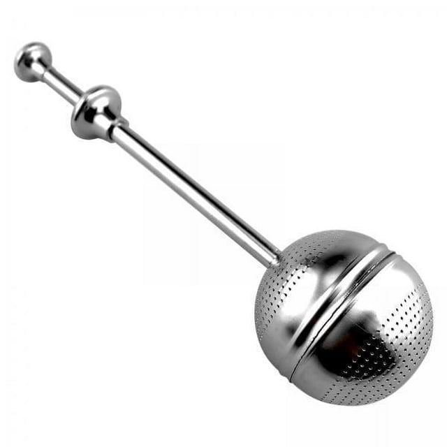 Bola infusora,Bola infusora de té con mango largo para té de hojas sueltas,Infusores de bolas de té de hojas sueltas de acero inoxidable,Colador de té de bola a presión con varilla de
