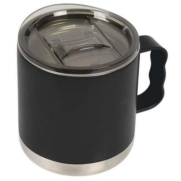 Icy-Hot Hydration T15000003 15 oz Double-Wall Vacuum Insulated Camp Mugs with Slide Lid, Matte Black