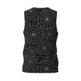 thumbnail image 3 of Gaeub Spider Web Black Men's Mesh Basketball Jersey, Quick-Drying Sleeveless Top S-4XL, Loose Muscle Tank Top -Medium, 3 of 9