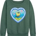 thumbnail image 3 of Spongebob Squarepants - Heart Porthole Window - Women's French Terry Long Sleeve Shirt, 3 of 6