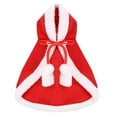 thumbnail image 2 of SPRING PARK Christmas Cat Dog Costume Pet Cape, Cat Cloak with Xmas Hat, Soft and Thick Red Cotton Apparel for Cats and Puppy, Funny Christmas Pet Dress Up, 2 of 7