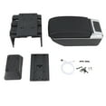 thumbnail image 2 of Front Center Console Armrest Box Organizer with USB Charging Port, Adjustable Width for Most Vehicles, 2 of 7