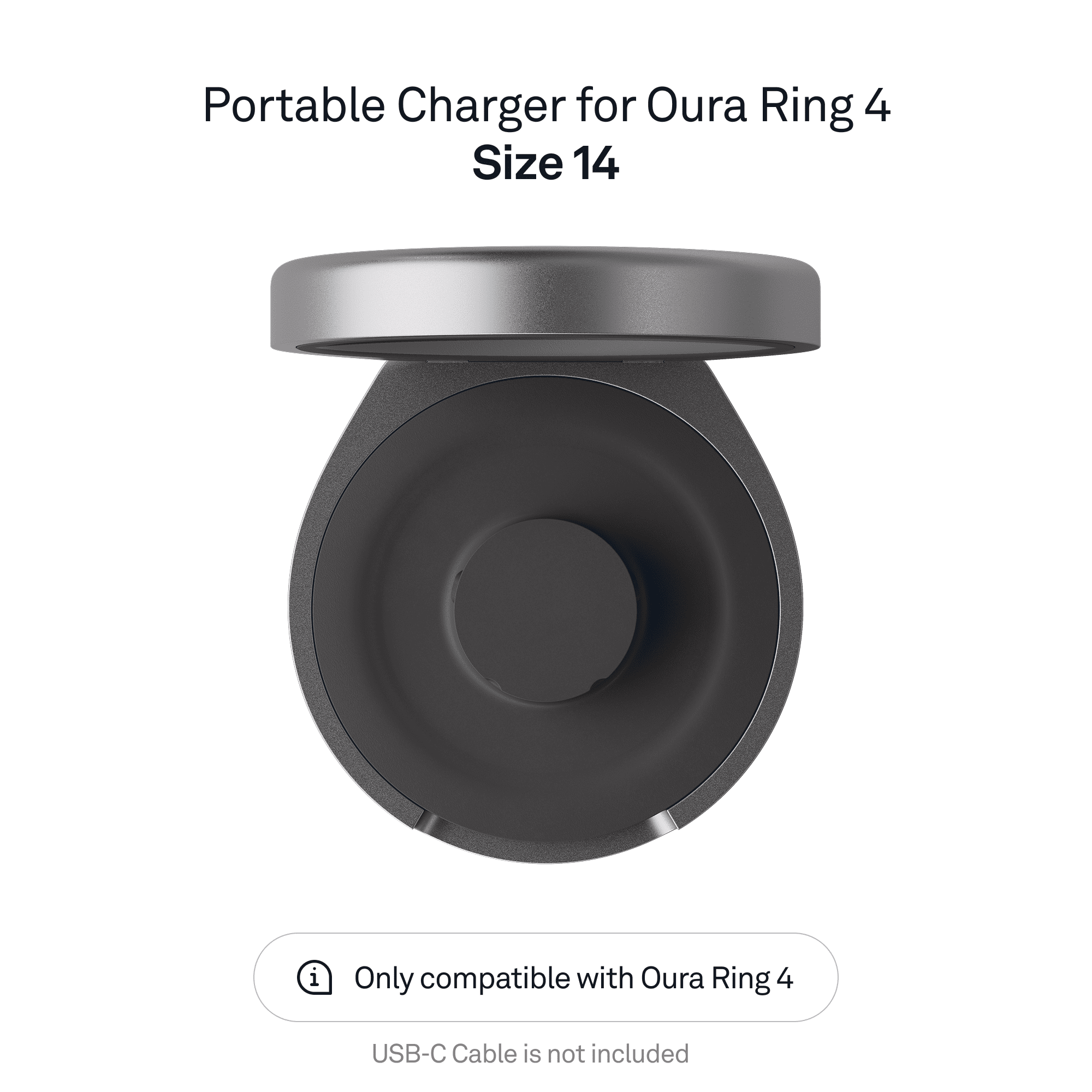Oura Ring 4 Charging Case - Size 14 - Up to 5 Ring Charges