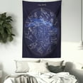 thumbnail image 3 of Constellation Tapestry, Antique Sky Map with Hand Drawn Mythological Figures History Galaxy, Wall Hanging for Bedroom Living Room Dorm Decor, 40W X 60L Inches, Blue Dark Blue Beige, by Ambesonne, 3 of 5