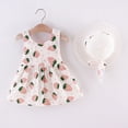 thumbnail image 4 of Odeerbi Baby Girl Clothes Girls Dresses Toddler Kids Sleeveless Strawberry Print Princess Dress Hat Outfits, 4 of 9