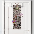 thumbnail image 2 of Sugar Skull Hanging Pocket Organizer, Creepy Head Bones with Paisley Floral Patterns Flowers Day of the Dead Art, Printed Polyester Storage Bag with Pockets, 9" x 27", Cream Green Red, 2 of 2