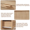 thumbnail image 4 of 2 Pack Leyaoyao 31.5" Wide Rattan Nightstand, Boho Bedside Table with Storage, Adult Tall End Table with Drawers for Bedroom, Living Room, Hallway, 4 of 8