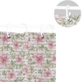 thumbnail image 5 of Camellia Flowers Pink Shower Curtain for Bathroom Modern Bathroom Decor Waterproof Washable Fabric Shower Curtains with 12 Hooks for Hotel Bathroom Bathtubs 60x72 Inch, 5 of 6