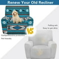 thumbnail image 4 of LedBack Aztec Southwest Recliner Chair Cover 4-Pieces Cow Print Lazyboy Cover for Recliner Chair with Storage Pockets Non Slip Slipcovers for Sofa Couch, Home Decoration, Blue, 4 of 8