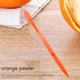thumbnail image 2 of Pelador de cítricos naranja fácil de usar, 6 piezas, herramienta de cocina de color naranja brillante, 2 of 8