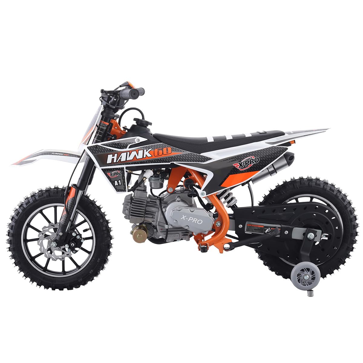 X-Pro Hawk 60 Dirt Bike with CVT Transmission, Electric Start, Disc Brake! 10" Wheels!
