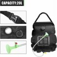 thumbnail image 5 of Bolsa de ducha Solar para acampada de 20L, agua caliente portátil de viaje con energía Solar y manguera de cabezal de ducha intercambiable desmontable para senderismo. Escalada, 5 of 5