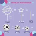 thumbnail image 2 of Bola de discoteca Cake Toppers SONICEBUY, plateada con estrella, 33 unidades, 2 of 7