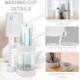thumbnail image 3 of Soporte para cepillo de dientes de baño con vaso, vaso multifunción con soporte para cepillo de dientes eléctrico individual, estante de almacenamiento para cepillo de dientes (blanco) JAMW Sencillez, 3 of 5