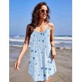 thumbnail image 2 of Ekouaer Nightgowns for Women Spaghetti Strap Sleepwear Sleeveless Sleep Dress with Pockets, 2 of 6