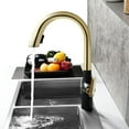 AllCopper Kitchen Faucet, Universal Rotation Hidden Pull Out Kitchen