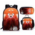 thumbnail image 1 of Cilks Turning Red Student Schoolbag Anime Paquete De Tres Piezas Estuche Para Lápices Mochila Bolsa Escolar CS3193, 1 of 4
