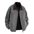 thumbnail image 3 of HOOMEUMY Mens Light Jackets Casual Stylish Windbreakers for Men Light Track Jacket Laydown Collar Fall Golf Coats, 3 of 7
