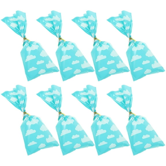 GAXIRE 100pcs Cookies Bags OPP Sky-blue Party Supplies