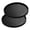 Black, variant on Coffee Table Tray Set, Round PP 2 Piece Raised Side Serving and Display Trays for Tabletop Organization