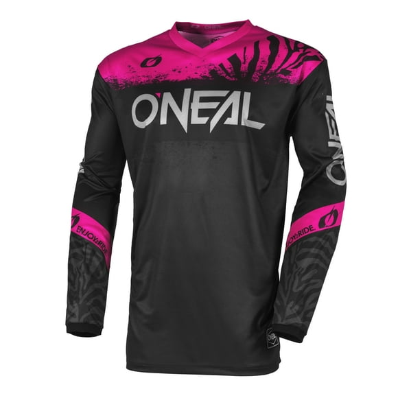 Jersey O'Neal Element Shocker para mujer negro/rosa, talla XL