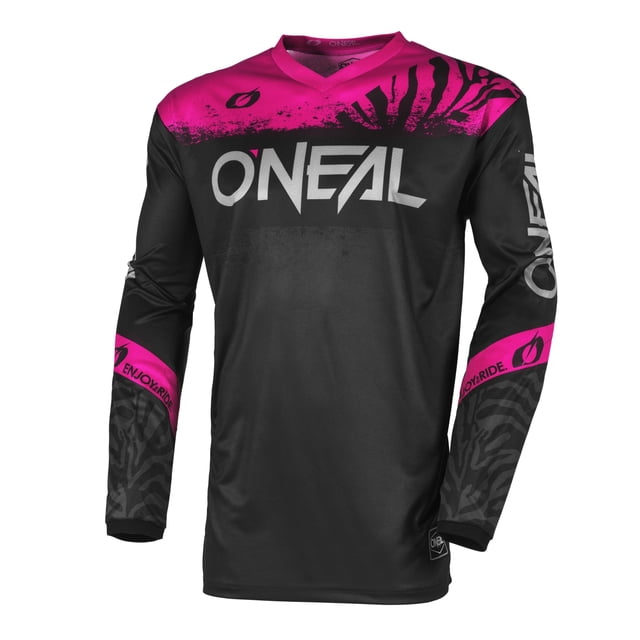 Jersey O'Neal Element Shocker para mujer negro/rosa, talla XL