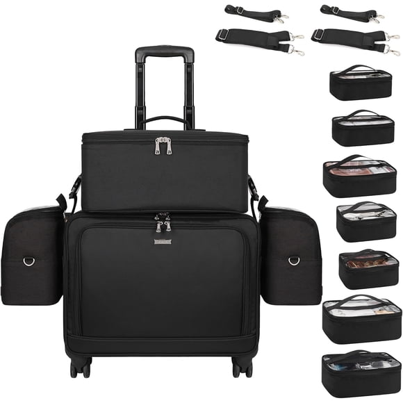 Bolsa enrollable de maquillaje TANTO Professional con 11 piezas y 4 en 1