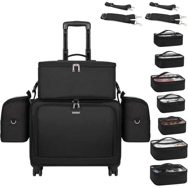 Bolsa enrollable de maquillaje TANTO Professional con 11 piezas y 4 en 1