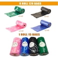 thumbnail image 4 of Biodegradable Pet Waste Bag Refill Roll, Heavy-Duty (120 Bags/8 Rolls/4 Colors) Unscented, Leak-Proof Design Eco-Friendly, Degradable Pet Waste Disposal Bags, 4 of 4