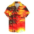 thumbnail image 2 of UVEASISHA Men's Big and Tall Shirts 2025 Fashion Palm Tree Print Beach Tops Hawaii Style Casual Button Down Shirt Summer Tropical Holiday Tee Top 2025 Fashion Gift Ideas Multicolor#3 XL, 2 of 5