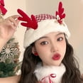 thumbnail image 5 of PatungKu Warm Plush Santa Hats Adjustable Comfortable Hats Unisex Christmas Holiday Wear for Holiday Parties and Gatherings, 5 of 9