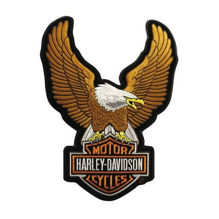 Harley Davidson One Patch Harley-Davidson Eagle Winged Large Brown Patch, 7-3/4/'' x 10-1/4'' EMB328394, Harley Davidson ()