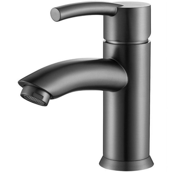 Vinnova Bliss Single Handle Basin Bathroom Faucet in Gunmetal Gray
